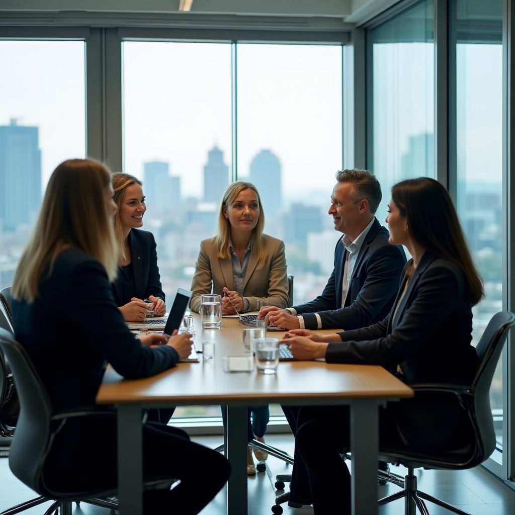 Equipo de ConFinanza en oficina moderna